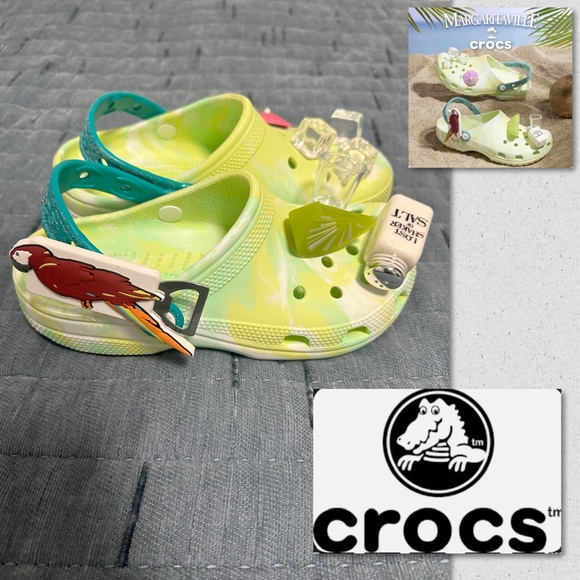 CROCS Margaritaville Clogs with Parrot Bottle Opener - Picture 1 of 8